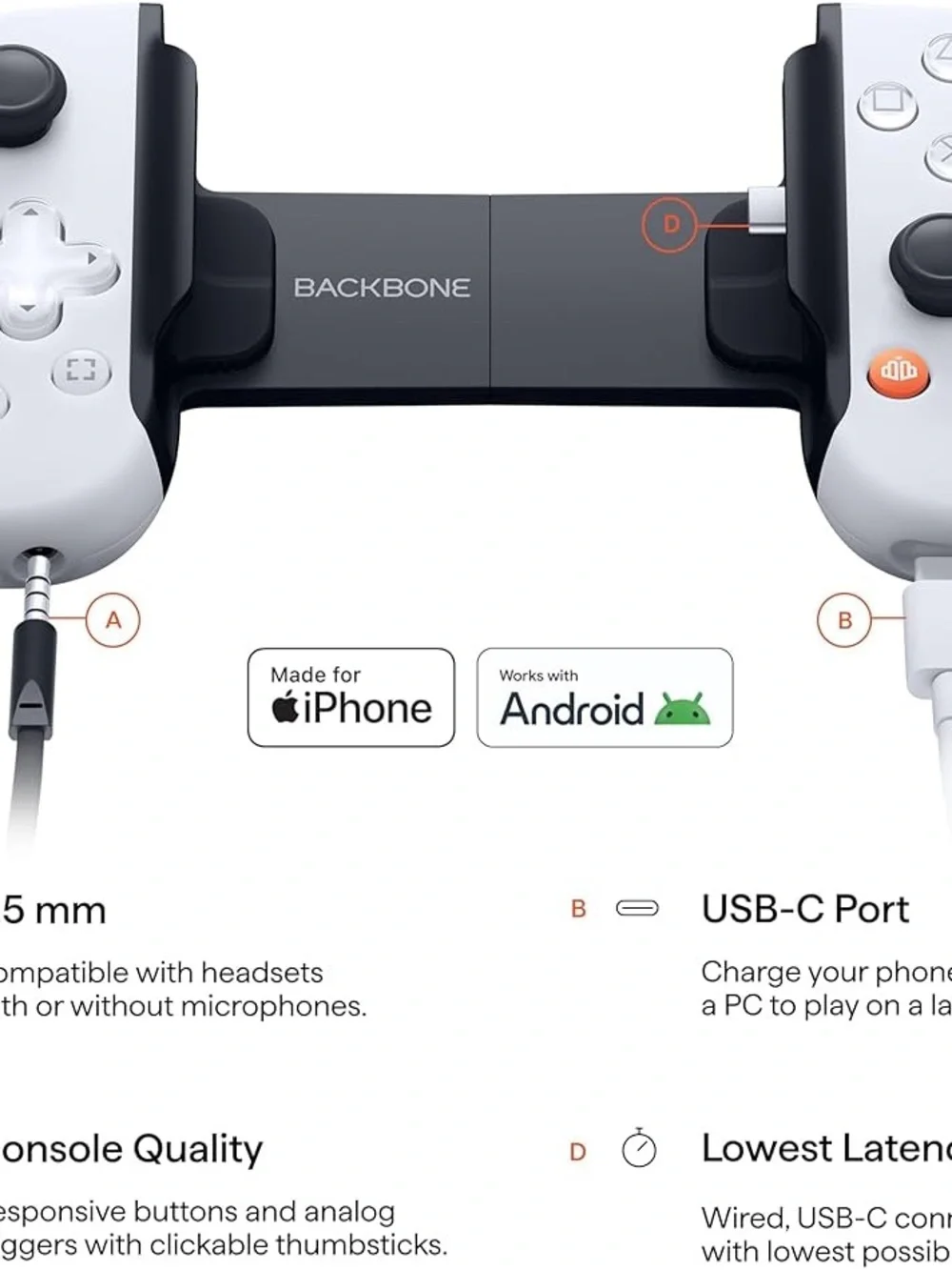 Sony PlayStation Backbone One Mobile Controller - White